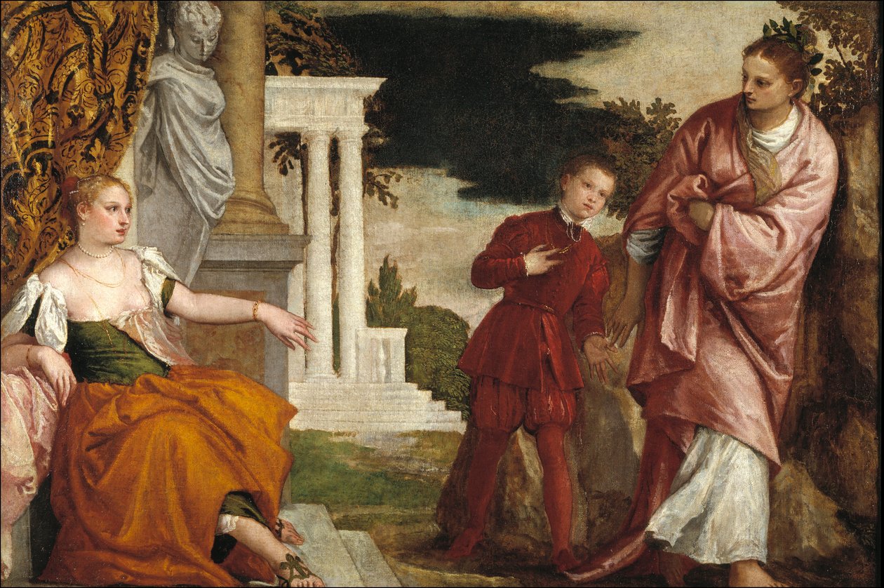 Jeune homme entre le Vice et la Vertu - Virtue and Viceの間の青年 - Veronese, Paolo (1528-1588) - 1581年頃 - 油彩・キャンバス - 102x153 - Museo del Prado, Madrid 作： ヴェロネーゼ