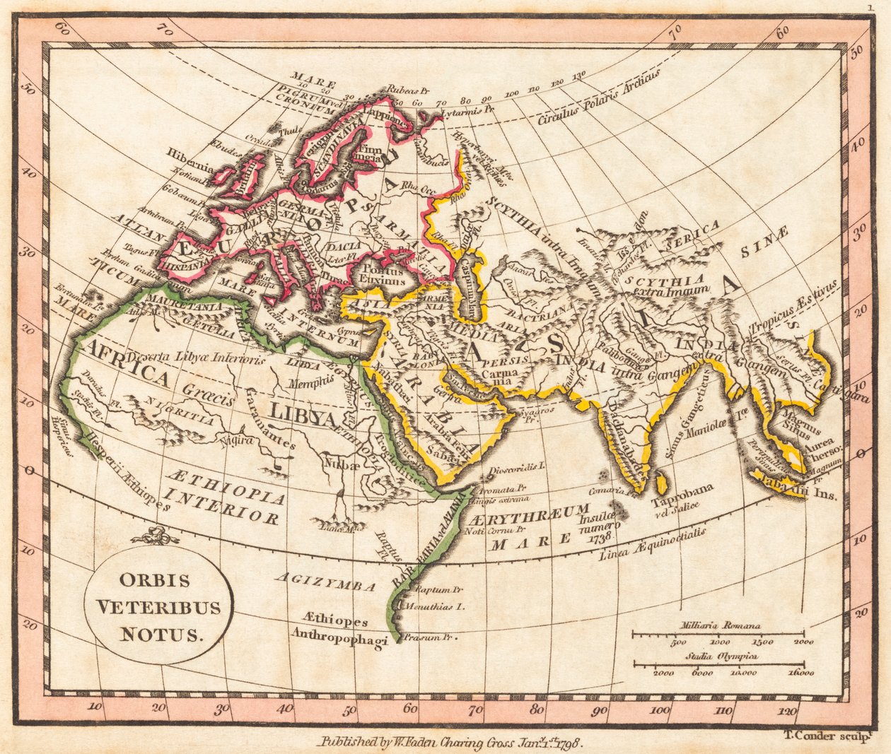 古代世界の地図 作： ウィリアム・フェーデン