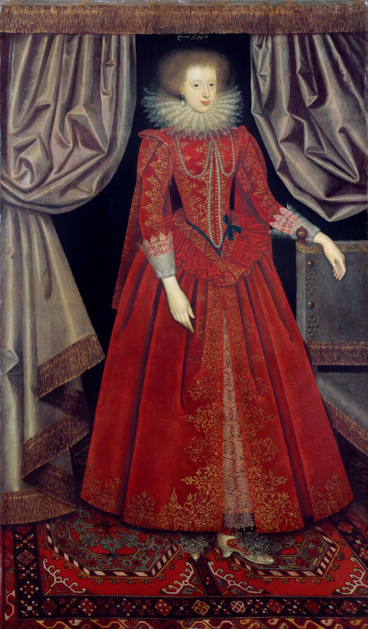 キャサリン・ハワード、サフォーク伯爵夫人、c1615 作： ウィリアム・ラーキン