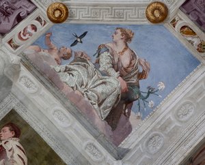 パオロ・カリアリ（ヴェロネーゼ）のフレスコ画（イタリア、メーザーのバルバロ荘 作： ヴェロネーゼ