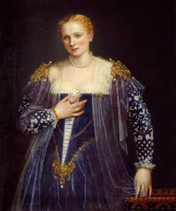 美しきナニの肖像」 絵画 パオロ・ヴェロネーゼ（1528-1588） 16世紀 日1,19×1,03メートル