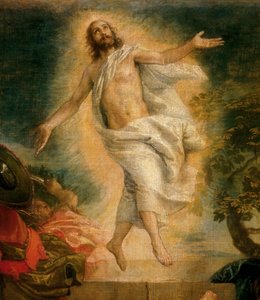 キリストの復活。詳細パオロ・カリアリの絵 パオロ・ヴェロネーゼ（1528-1588） 油彩・キャンバス 作： ヴェロネーゼ