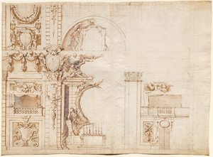1637年、神聖ローマ皇帝フェルディナント2世を偲んでフィレンツェのサン・ロレンツォで行われた「エッセキー」のための習作