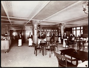 ホテルマジェスティックのカフェ、1902年（銀ゼラチンプリント）