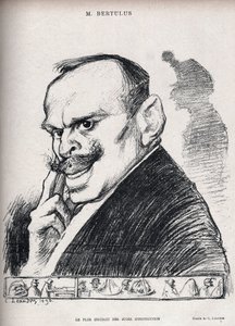 ドレフュス事件 - 最も教育熱心な審査官 - ポール・ベルトゥルス 1851-1917 - フランスの審査官 - シャルル・レアンドル（1862-1934）による風刺画（『Le Rire』1898年第197号掲載