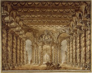 Jean-Baptiste LullyによるオペラArmideの舞台デザイン、1760年。
