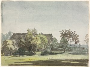 木の後ろの農家、c。 1790年。