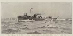 海軍への最新の追加、HMS Havock、新しい魚雷艇駆逐艦
