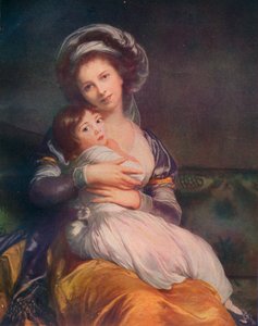 Louise Elisabeth Vigee Le Brun 1755-1842娘のJeanne-Lucieと一緒に、1786年、1911年