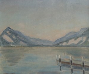 トゥーン湖（キャンバスに油彩）
