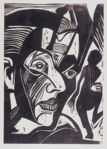 自画像（山の憂鬱）。 1929
