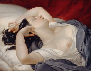 眠るイタリア人女性、1840年代