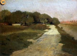 フェデリコ・ロサーノ（1835-1912）の「セーヌ川にて」。