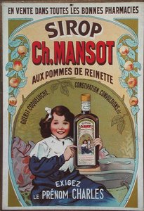 Sirop Ch. Mansot」の広告ポスター（カラーリトグラフ）
