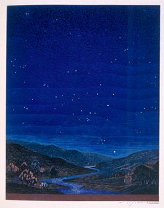 夜行性の風景、ラドヤードキプリングの「キム」のイラスト、1930