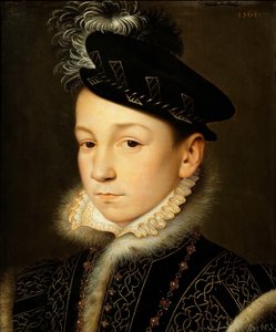 ドイツ：フランス国王シャルル9世（1550-1574）胸像 フランス国王シャルル9世 作： フランソワ・クルーエ