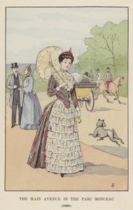 モンソー公園のメインアベニュー、1886