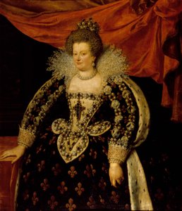 フランシス・ポルビュス・ル・ジューン（Francois (Franz) Porbus）によるマリー・ド・メディシス（1573 - 1642）の肖像 作： フランスIIプールバス