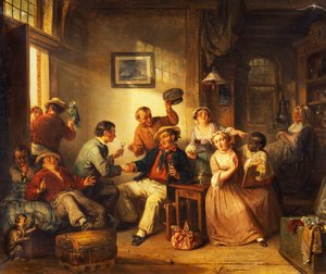 酒場で休憩する旅行者、1852