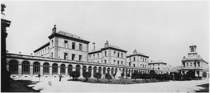 1880年以前のパリ、ホピタルラリボシエールのビュー