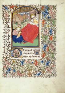 写本 69 f.48r、「イエスの誕生」、「ジャック・ド・ブザンソンの巨匠」の時間の書より