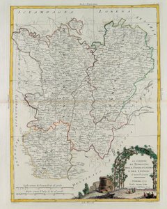 ブルゴーニュ、フランカコンテア、リヨンの統治、G。ズリアーニによる彫刻。1777年にヴェネツィアで出版されたアントニオザッタのプライベートコレクションのトメIから取ったプライベートコレクション