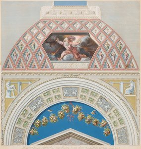 ベゼルと神のあるアーチ型のフィールドは、光と闇を分けています。 1774？