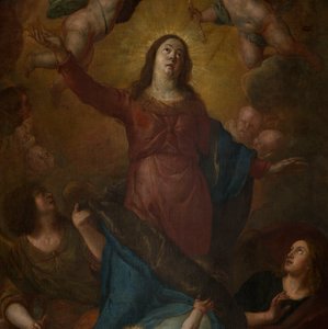 教区教会 (Sint-Walburgakerk)。 ペインティング。 ガスパール・ド・クライヤー。 1652