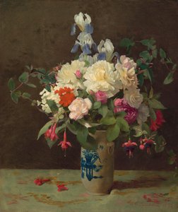 花瓶の花、1875 年。