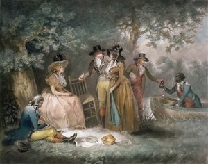 ウィリアムワード（1766-1826）によって刻まれた釣り人のリパス、パブ。 JRスミス、1789年（メゾチント彫刻） 作： ジョージ・モーランド