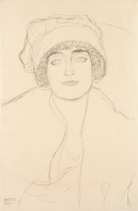 帽子をかぶった肖像画、1917年〜118年