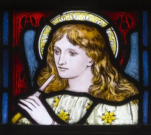 Kirkstall、St Stephen、Heaton Butler＆Bayne、Henry Holiday、Head of a Maiden、c.1870