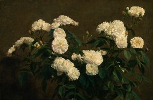 ホワイトローズの静物、1870年