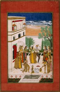 Vasanta Ragini、Radha＆Krishnaのダンス、1760年頃（紙に水彩）