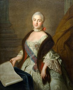 エカテリーナ 2 世大公爵夫人エカテリーナ アレクセーエフナとして、1762 年。