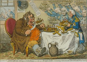 ジョンブルンランチョン、1798（カラーエッチング）