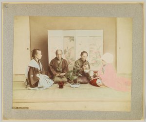 日本の婚礼（手彩色のモノクロ写真