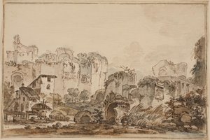 遺跡のある展望、古代ローマ