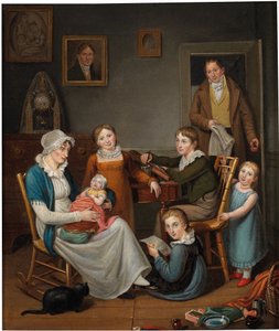 ジョンルイスクリンメルとスザンナクリンメルとその子供たちの自画像、1809-10