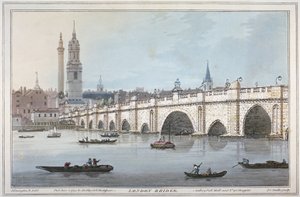 オールド・ロンドン・ブリッジ、1795年