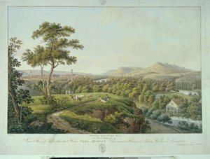ラセンフールベルクからのイエナの眺め、1810年頃（エッチング）