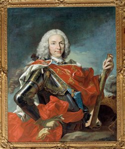 スペイン王フィリップ5世の肖像(1683-1746) ルイ・ミシェル・ファン・ロー(1707-1771)の絵画 1745年 薄暗い。1,04 x 0,83 m - スペイン王フィリップ5世（1683-1746年）の肖像。ルイ・ミシェル・ファン・ロー（1707-1771）による絵画