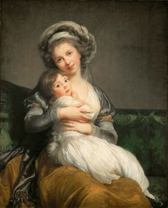 娘ジュリーとの自画像、1786年。