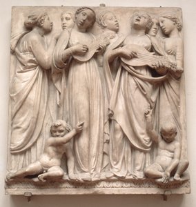 歌う天使、カントリアからの救済、1432-38年頃（大理石） 作： Luca Della Robbia