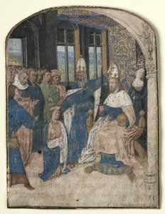 Speculum Historiale のミニチュア: クラウディウスは Nero を彼の後継者として指名します, 1447-60.