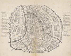 モスクワの地図. 出典: アウグスティン・フォン・マイヤーバーグと彼のロシア旅行、1661 年。