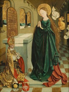 トウモロコシのドレスを着た寺院の処女としてのマリア