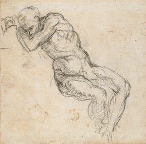 眠っている裸の男、c1490-1560