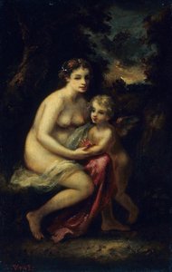 キューピッドの教育、c。 1859年。 作： Narcisse Virgile Diaz de la Peña