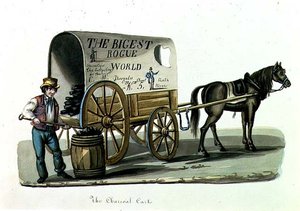 木炭の荷車」1840-44年頃（紙に水彩画